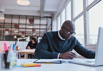 Man working at computer