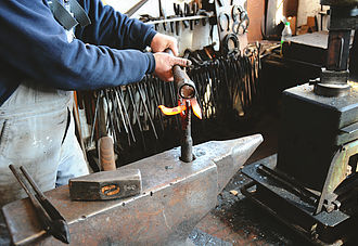 blacksmith working