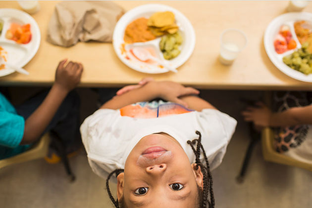 Child eating lunch